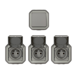 Set of 1 two-way switch + 3...