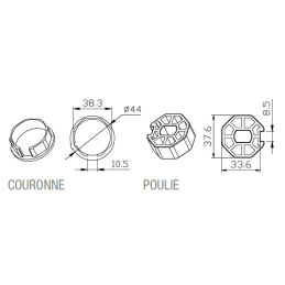 Disjoncteur DX³ 16kA courant continu 63A courbe C - 2 modules • MM