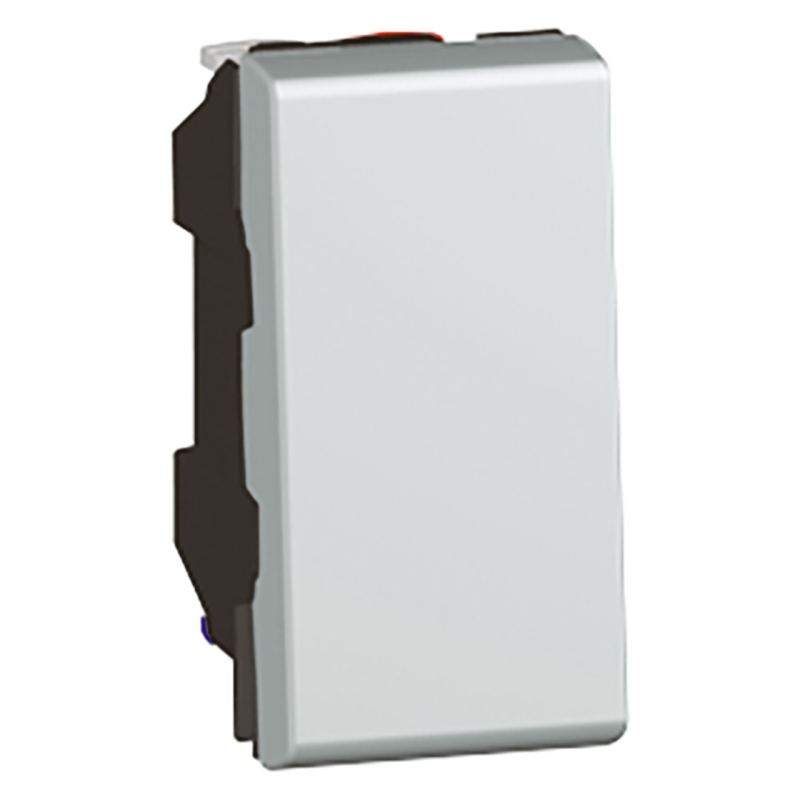 Plaque 1 Module Legrand Mosaic Aluminium Gris - Réf 079001 - Neuf Pour électricité