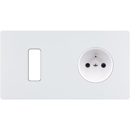 Switch plate 'M' matt white...
