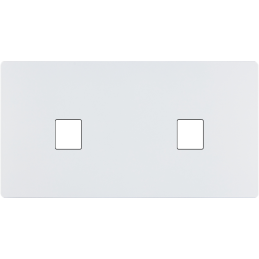 Switch plate 'M' matt white...