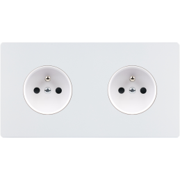 Switch plate 'M' matt white...