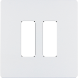 Switch plate 'M' matt white...