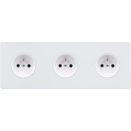 Switch plate 'M' matt white...