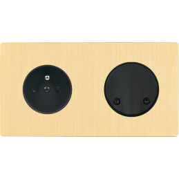 Switch plate 'M' brushed...