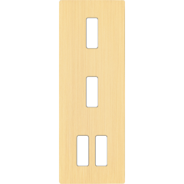 Switch plate 'M' brushed...