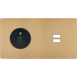 Switch plate 'M' brass sand...