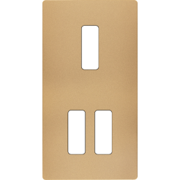 Switch plate 'M' brass sand...