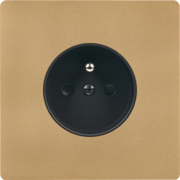 Switch plate "M" brass sand...