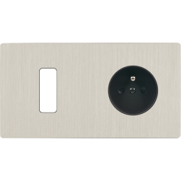 Switch plate 'M' brushed...