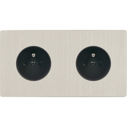 Switch plate 'M' brushed...