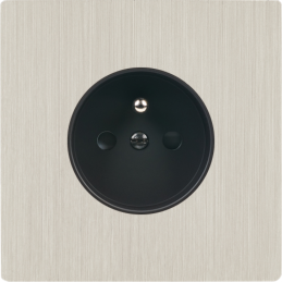 Switch plate 'M' brushed...