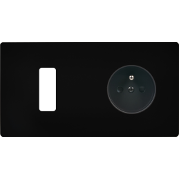 Switch plate 'M' Matt black...