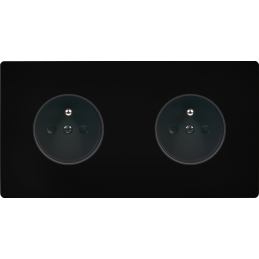 Switch plate 'M' Matt black...