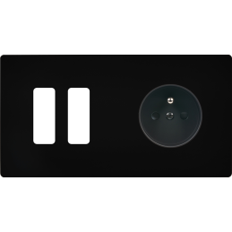 Switch plate 'M' Matt black...