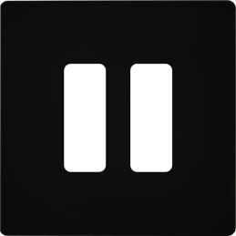 Switch plate 'M' Matt black...