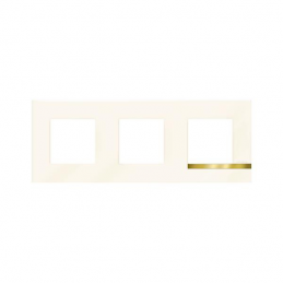 Altège plaque 3 postes opale