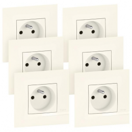 Set of 6 socket outlets...