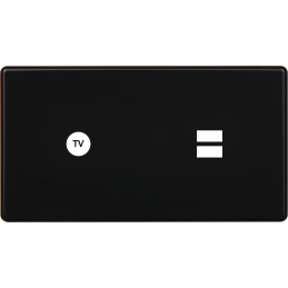 Switch plate Hitera black...