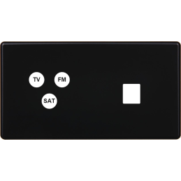 Switch plate Hitera black...