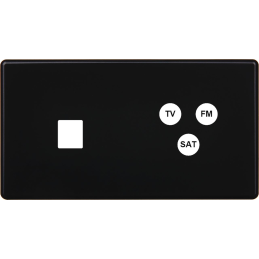 Switch plate Hitera black...