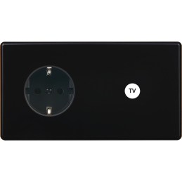 Switch plate Hitera black...