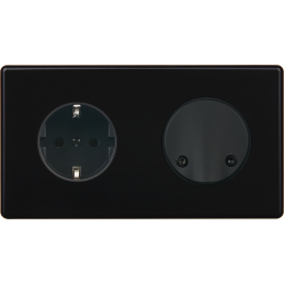Switch plate Hitera black...