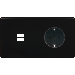 Switch plate Hitera black...