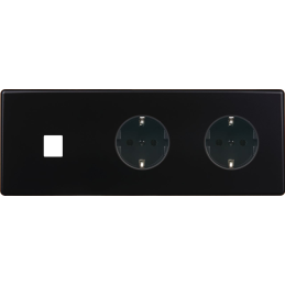 Switch plate Hitera black...