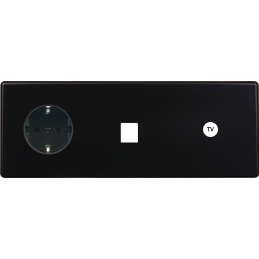 Switch plate Hitera black...