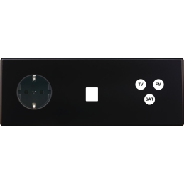 Switch plate Hitera black...