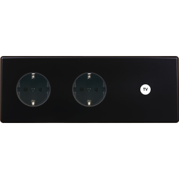 Switch plate Hitera black...