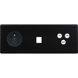 Switch plate Hitera black...