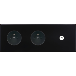 Switch plate Hitera black...