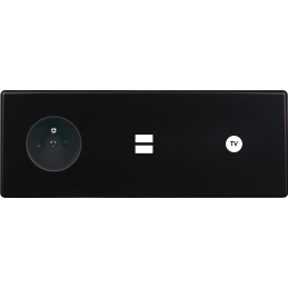 Switch plate Hitera black...