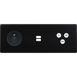 Switch plate Hitera black...