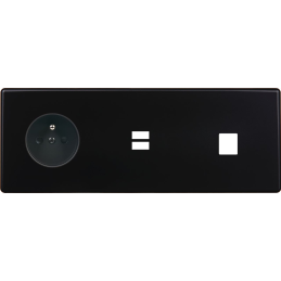 Switch plate Hitera black...