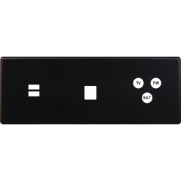 Switch plate Hitera black...