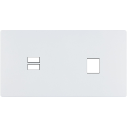 Switch plate 'M' matt white...