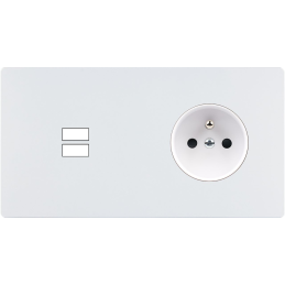 Switch plate 'M' matt white...
