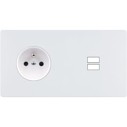 Switch plate 'M' matt white...