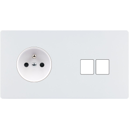 Switch plate 'M' matt white...