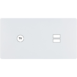 Switch plate 'M' matt white...