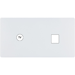 Switch plate 'M' matt white...