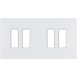 Switch plate 'M' matt white...