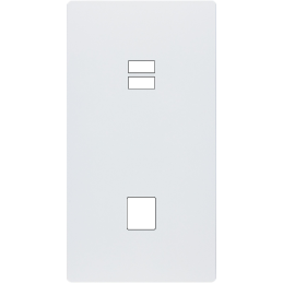 Switch plate 'M' matt white...