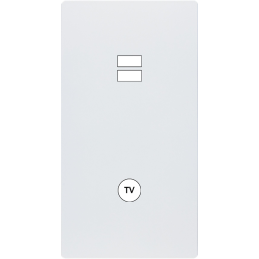 Switch plate 'M' matt white...