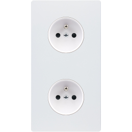 Switch plate 'M' matt white...