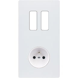 Switch plate 'M' matt white...