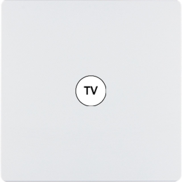 Switch plate "M" matt white...